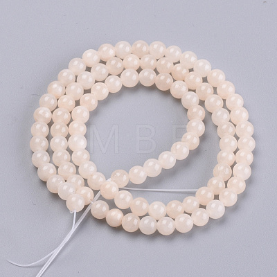 Natural Dyed Yellow Jade Gemstone Bead Strands G-R271-8mm-Y03-1
