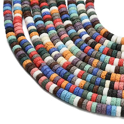 Synthetic Lava Rock Beads Strands G-A317-A01-01-1