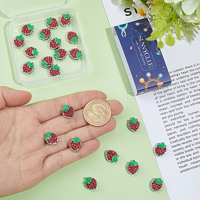 24Pcs Zinc Alloy Rhinestone Slide Charms ALRI-SC0001-67-1