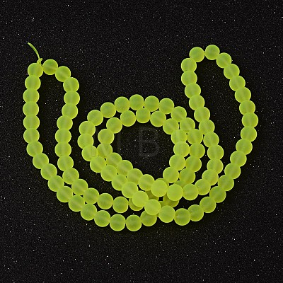 Baking Paint Transparent Glass Bead Strands LS-GLAA-S031-8mm-30-1