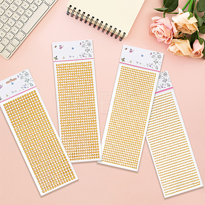 4 Sheets 4 Styles Acrylic Self Adhesive Stickers DIY-GF0014-71B-1