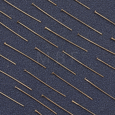 200Pcs Brass Flat Head Pins KK-BBC0002-86-1