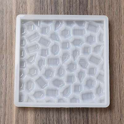 Silicone Diamond Texture Cup Mat Molds X-DIY-C061-04B-1