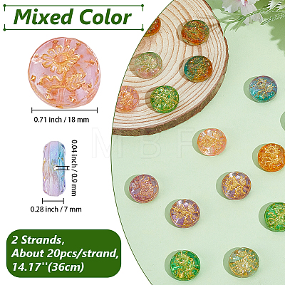 2 Strands Glass Beads Strands GLAA-PA0001-64-1