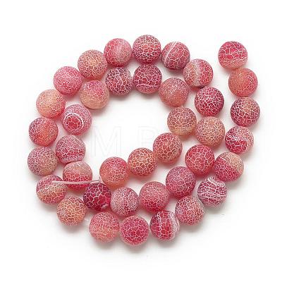 Natural Weathered Agate Bead Strands G-S237-8mm-09-1