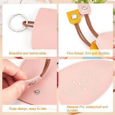 5Pcs 5 Colors Creative Pull Out Key Sleeve KEYC-CP0001-06-1