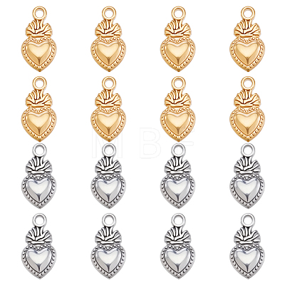 16Pcs 2 Colors 304 Stainless Steel Pendants STAS-HY0002-04-1