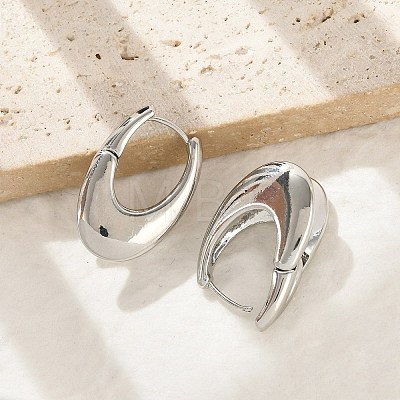 Brass Hoop Earrings for Women LS-EJEW-U041-04P-1