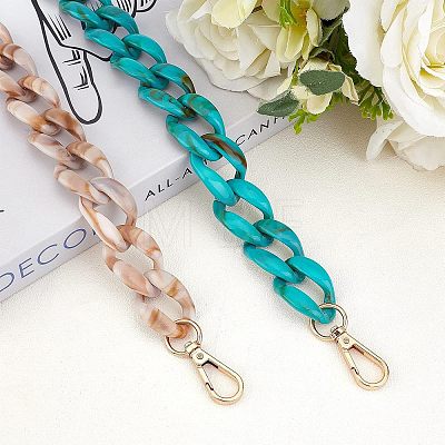 2 Pcs 2 Colors Acrylic Curb Chain Bag Tape FIND-CA0001-73-1