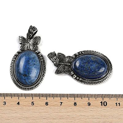 Dyed Natural Lapis Lazuli Pendants G-I370-09AS-03-1
