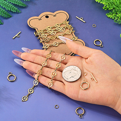 DIY Chain Necklace/Bracelets Kits DIY-TA0015-95G-1