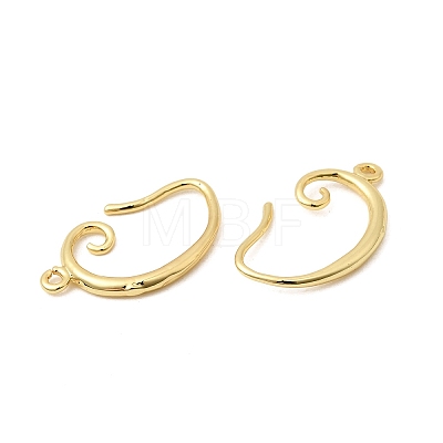Brass Earring Hooks KK-Z154-15G-1