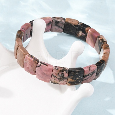 Natural Hypersthene Beaded Stretch Bracelets for Unisex G-K303-02C-1