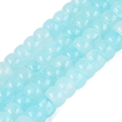 Ombre Effect Dyed Glass Beads Strands GLAA-Q106-05A-A07-1