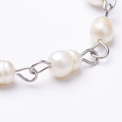 Pearl Handmade Beaded Chains AJEW-JB00254-1