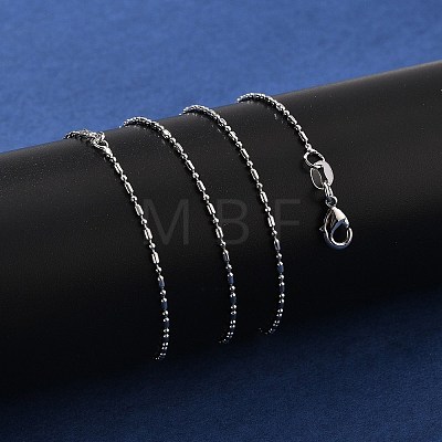 Brass Ball Chain Necklaces KK-P304-03P-1