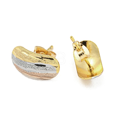 Brass Ear Studs EJEW-P261-13ML-1