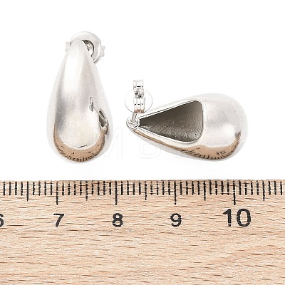 Teardrop Brass Stud Earrings EJEW-Q015-20A-P-1