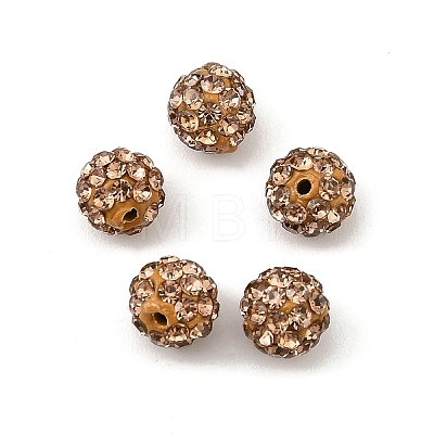 Polymer Clay Rhinestone Beads LS-RB-H284-6MM-Half-246-1