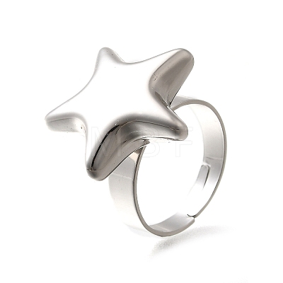 304 Stainless Steel Adjustable Finger Ring RJEW-H244-04P-1