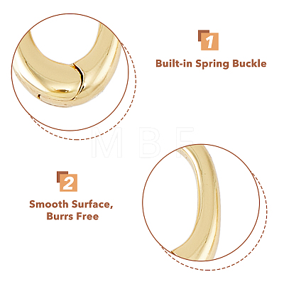 8Pcs 4 Styles Brass Spring Gate Rings KK-HY0002-86-1