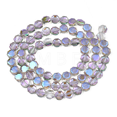 Electroplate Translucent Glass Beads Strands EGLA-N002-27-D01-1
