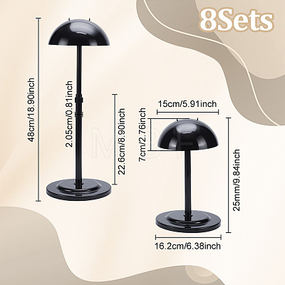 8Pcs Plastic Wig Display Stands ODIS-UN0001-27A-1
