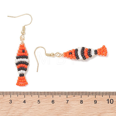 Handmade Glass Seed Beads Dangle Earrings EJEW-MZ00712-1