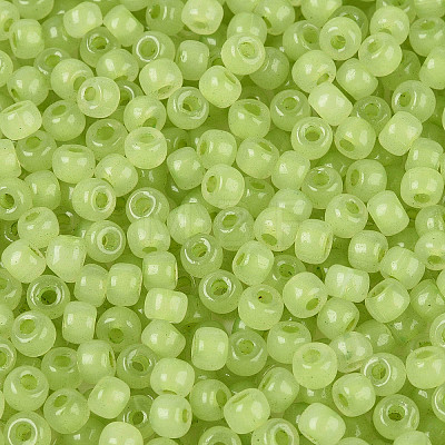 6/0 Transparent Inside Colours Glass Seed Beads SEED-N008-08J-1