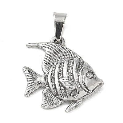 304 Stainless Steel Pendants STAS-B141-03F-P-1
