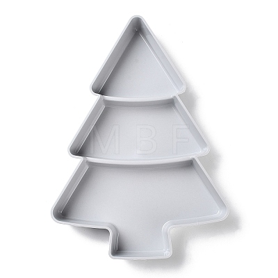 Christmas Tree Shaped Plastic Snack Dried Tray Box DJEW-Q003-01A-1