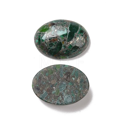 Natural Malachite Cabochons G-E464-42O-1