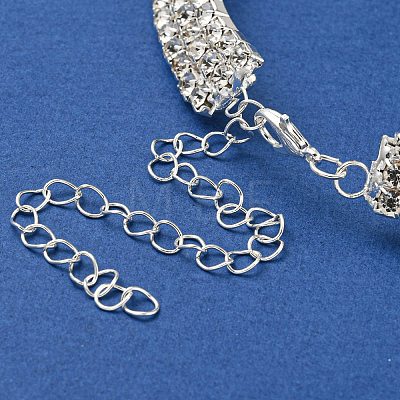 Crystal Rhinestone Choker Necklaces NJEW-L176-02S-1