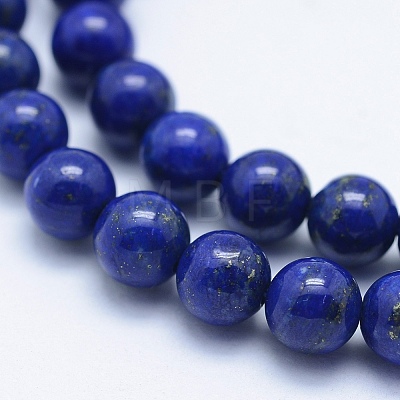 Natural Lapis Lazuli Beads Strands G-P342-01-6mm-A-1