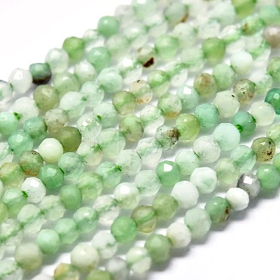 Natural Chrysoprase Beads Strands G-P438-C01-2mm-1