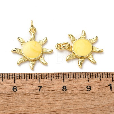 Brass Enamel Pendants FIND-I055-01G-02-1