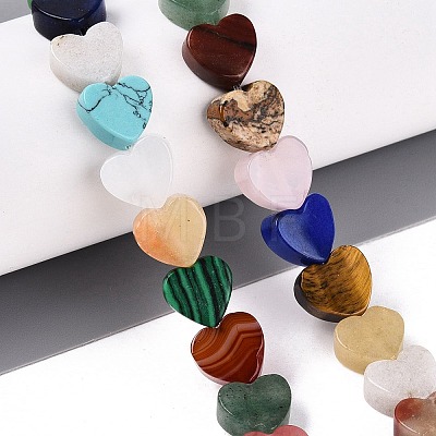 Natural & Synthetic Mixed Stone Beads Strands G-Q608-21-1