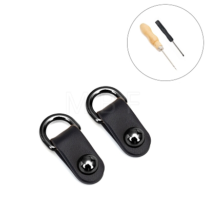 Alloy & PU Leather Suspension Clasps PW-WG1410A-08-1