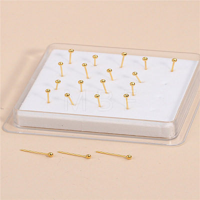 20Pcs Round Brass Nose Studs WGFA8C5-03-1