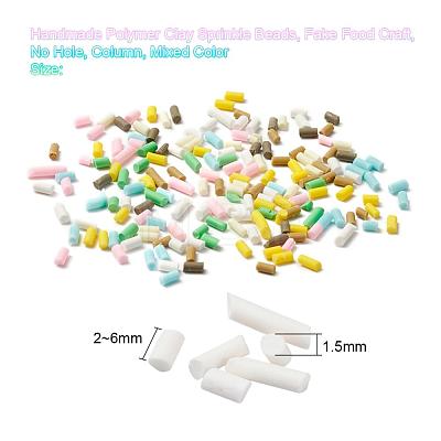 8000Pcs 8 Colors Handmade Polymer Clay Sprinkle Beads CLAY-YW0001-13B-1