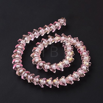 Transparent Glass Beads Strands LAMP-H061-01D-04-1