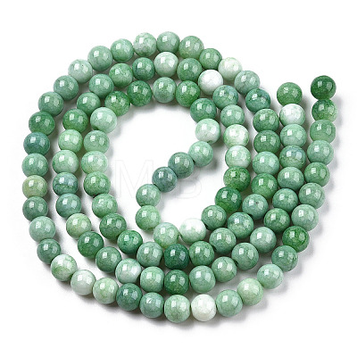 Opaque Crackle Glass Round Beads Strands GLAA-T031-01L-1