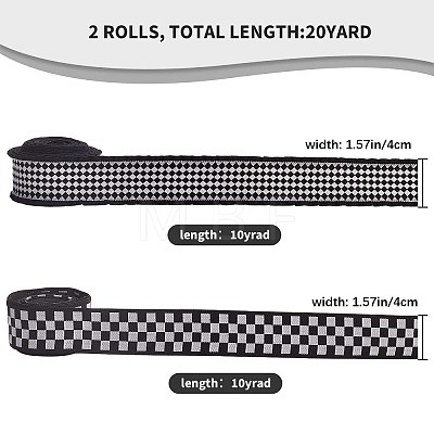 Gorgecraft 20 Yards 2 Styles Polyester Ribbons OCOR-GF0002-34-1