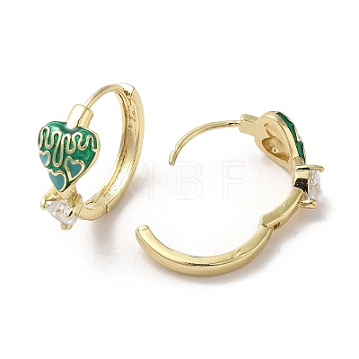 Real 18K Gold Plated Brass Heart Hoop Earrings EJEW-L268-024G-02-1