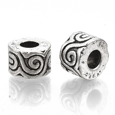 Tibetan Style Alloy European Beads TIBE-S320-082AS-LF-1