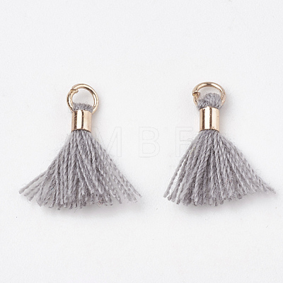 Polycotton(Polyester Cotton) Tassel Pendant Decorations FIND-S275-02G-1