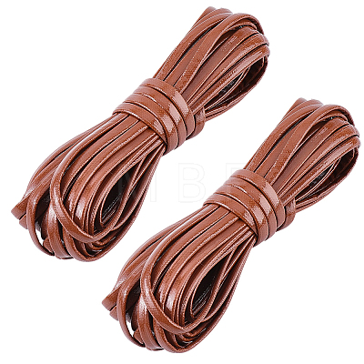 2 Bundles Flat PU Leather Braided Cord OCOR-CL0001-18A-1