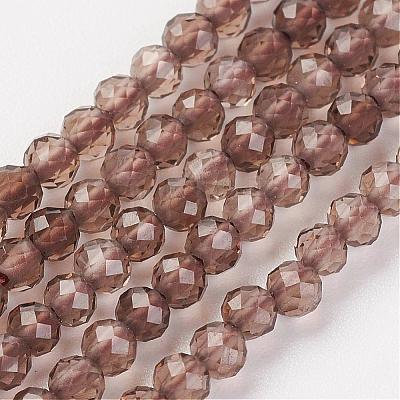 Natural Smoky Quartz Bead Strand G-G680-22-1