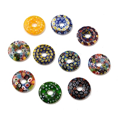 Handmade Millefiori Glass Beads LAMP-A155-01A-1