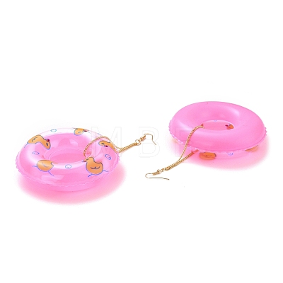 Resin Dangle Earrings EJEW-Z015-01-1